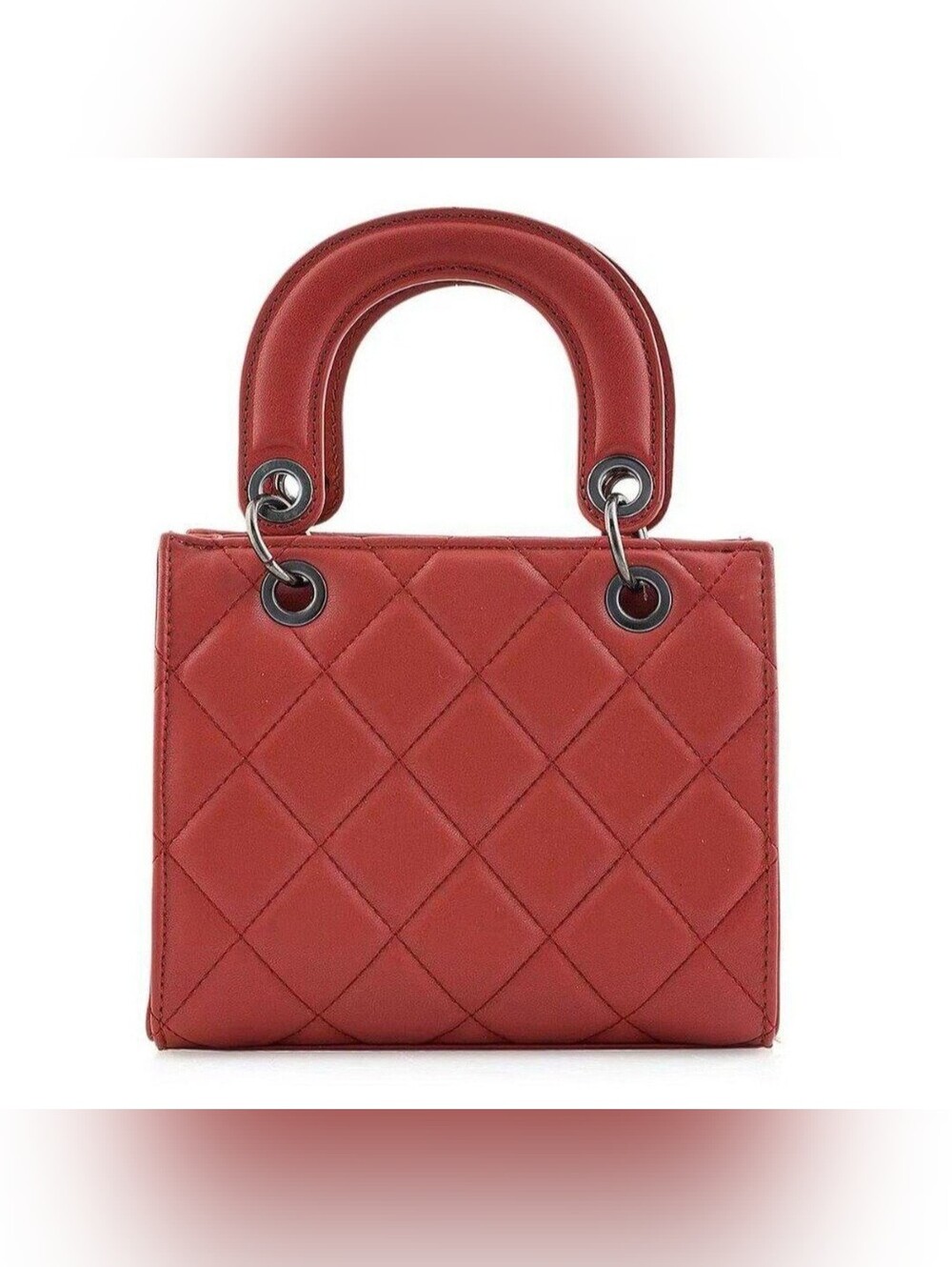 Badgley Mischka Red Quilted Crossbody - Picture 5 of 6